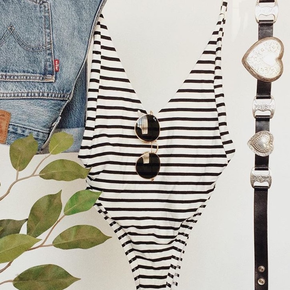 Striped one piece